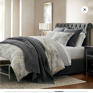 Pottery Barn quilted Euro shams set